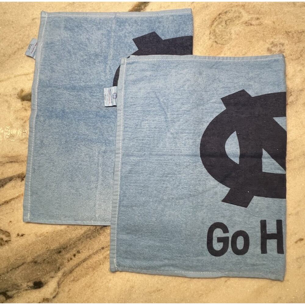 Two Vintage UNC North Carolina Tar Heels Rally Towels McArthur Towel & Sports